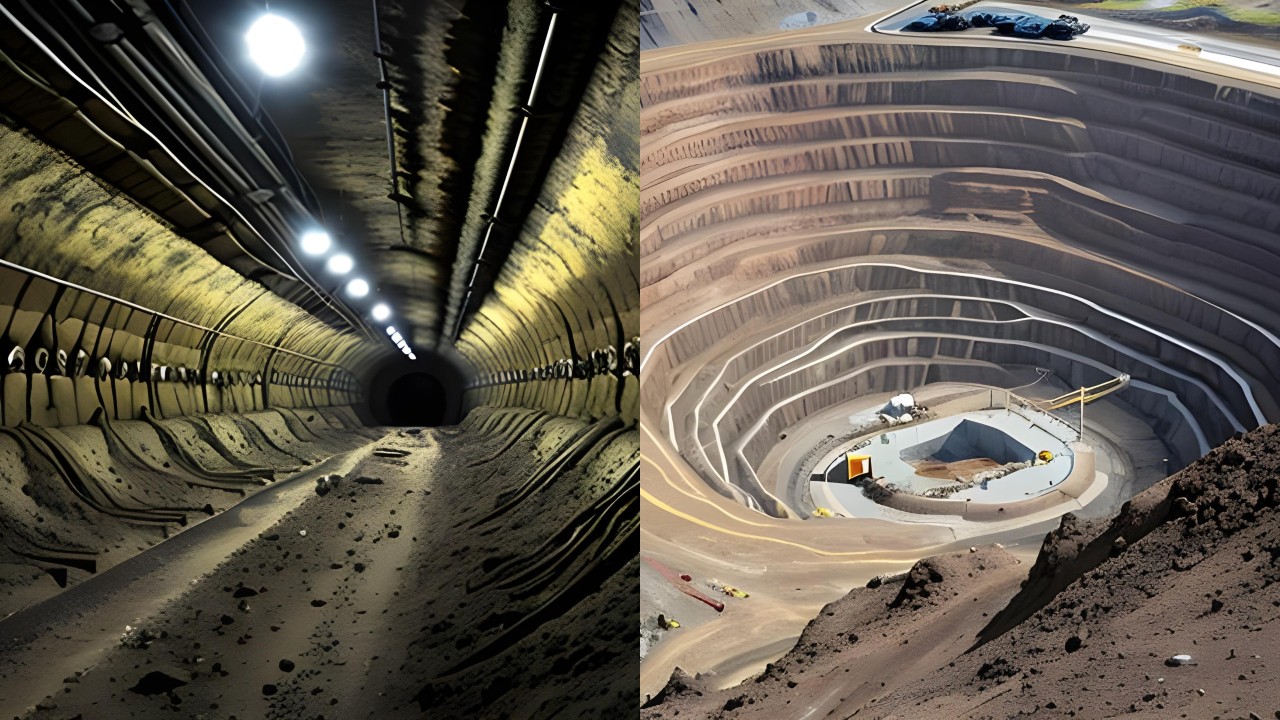 Unveiling the Depths and Surfaces: Underground Mining vs. Open Pit Mining