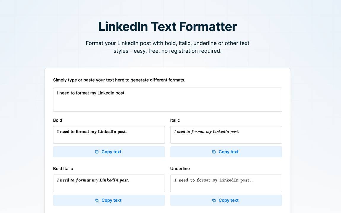 How to Format Text in LinkedIn Post with Bold, Italics and more