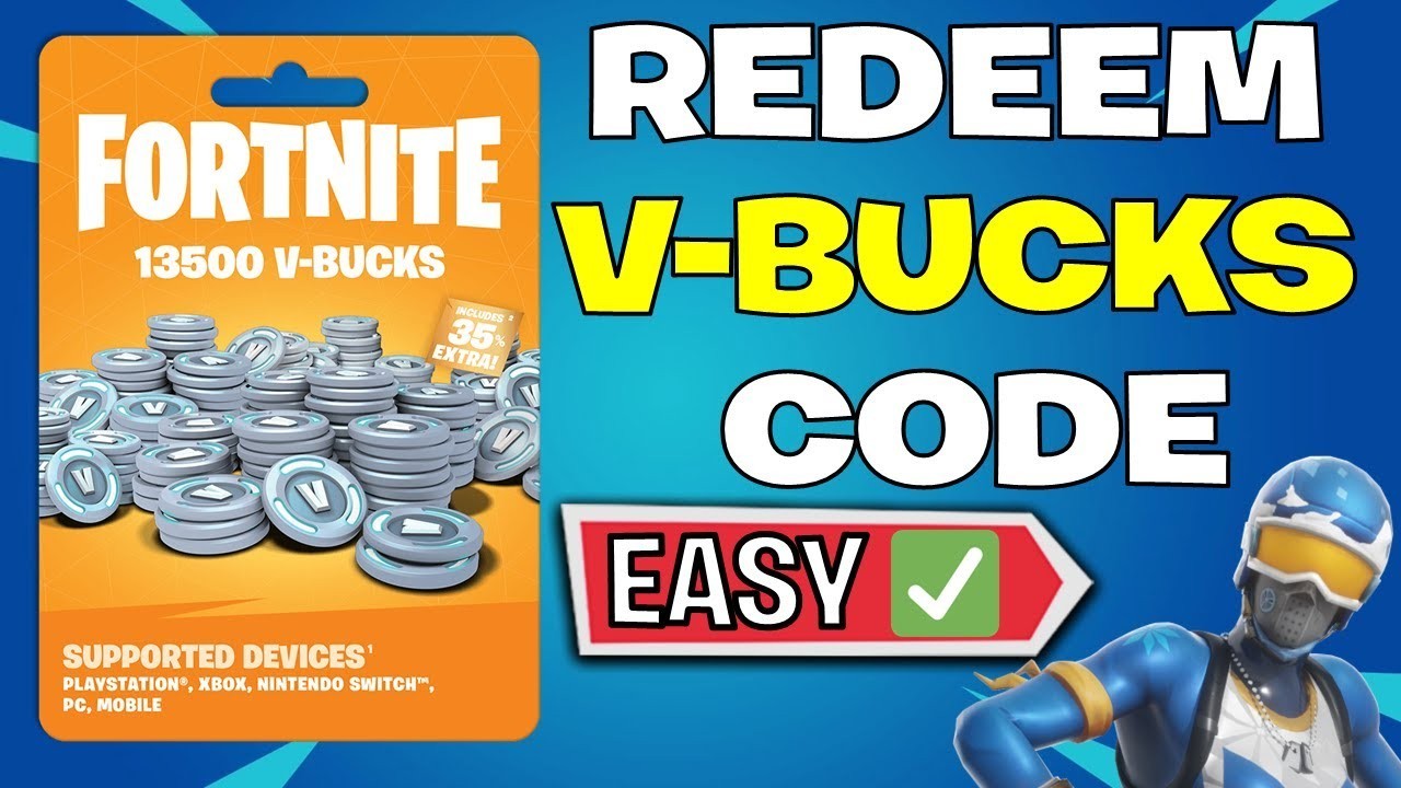 Free 13,500 V Bucks Code 2024 Fortnite Epic Game Player Can Collect Unused  VBucks