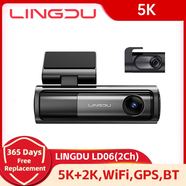 Top LINGDU LD06 Dash Cam 5K+2K Rear Cam Car DVR 5.8Gh WiFi GPS