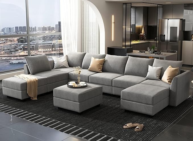 Honbay Oversized Sectional Sofa With