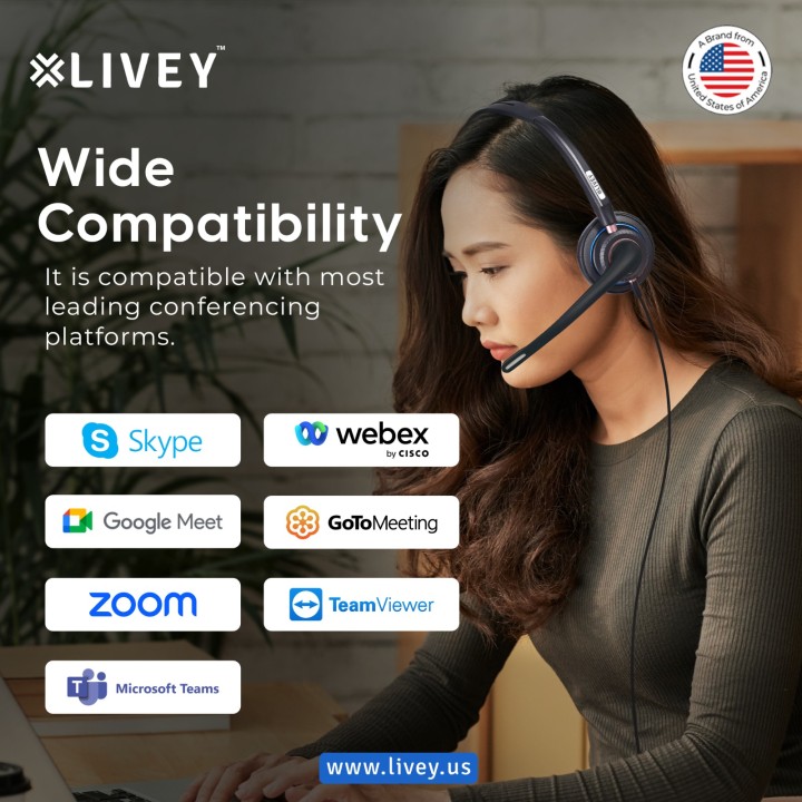 Enhance Your Communication with Our Wired LIVEY Splendor 815 Series ENC Headset – Ideal for UC Platforms and Microsoft Teams!