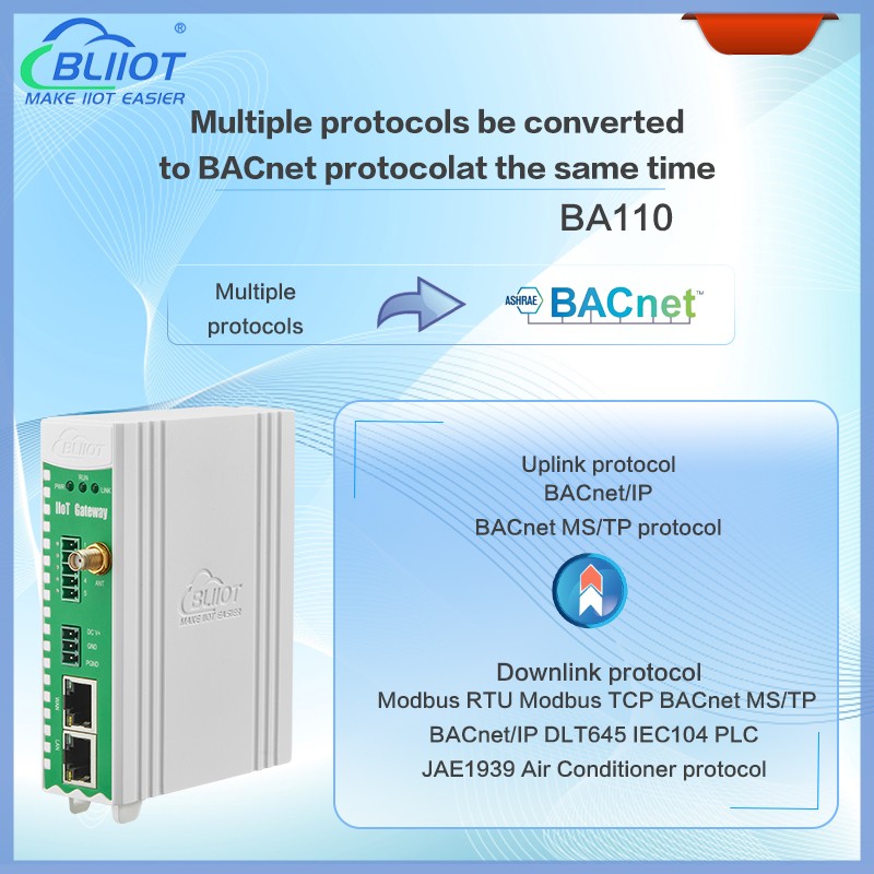 Multi-protocol to BACnet gateway BA110