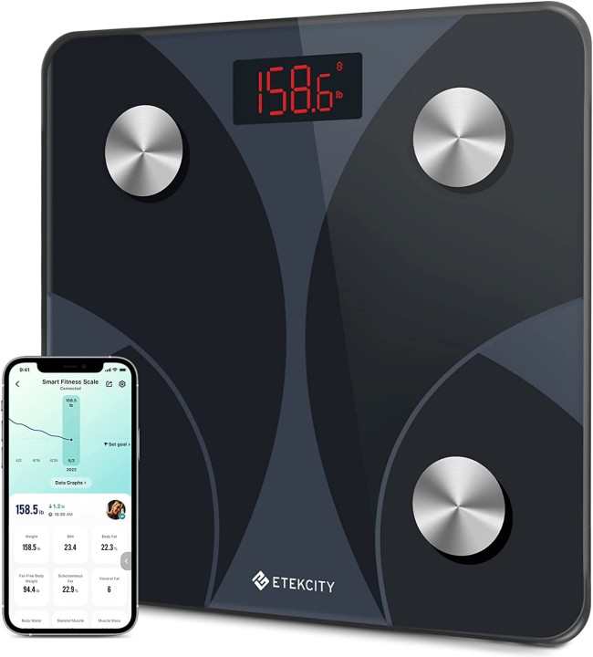 Etekcity Scale for Body Weight, Smart Digital Bathroom Weighing Machine  with Body Fat for People