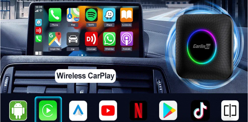 Carlinkit Ai Box Android 13 Led Wireless Android Auto & Apple CarPlay Smart  Tv Box QCM6225