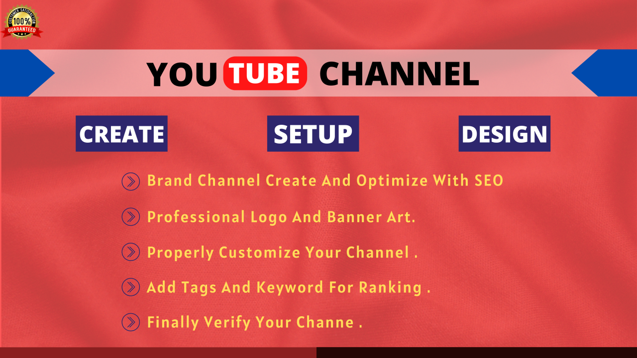 I Will Create And Set Up A  Channel With A Logo, Banner