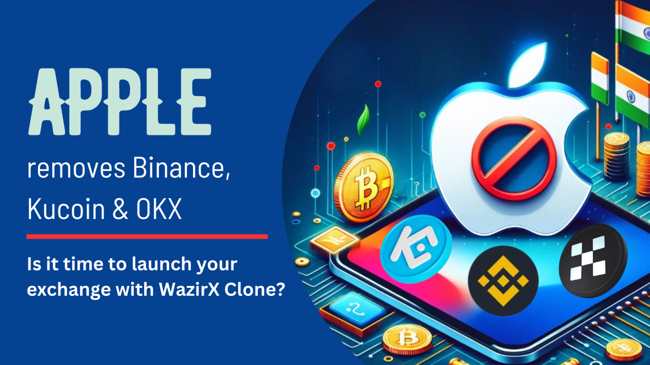 Apple Removes Binance, Kucoin & OKX – Is it time to launch your exchange with WazirX Clone?