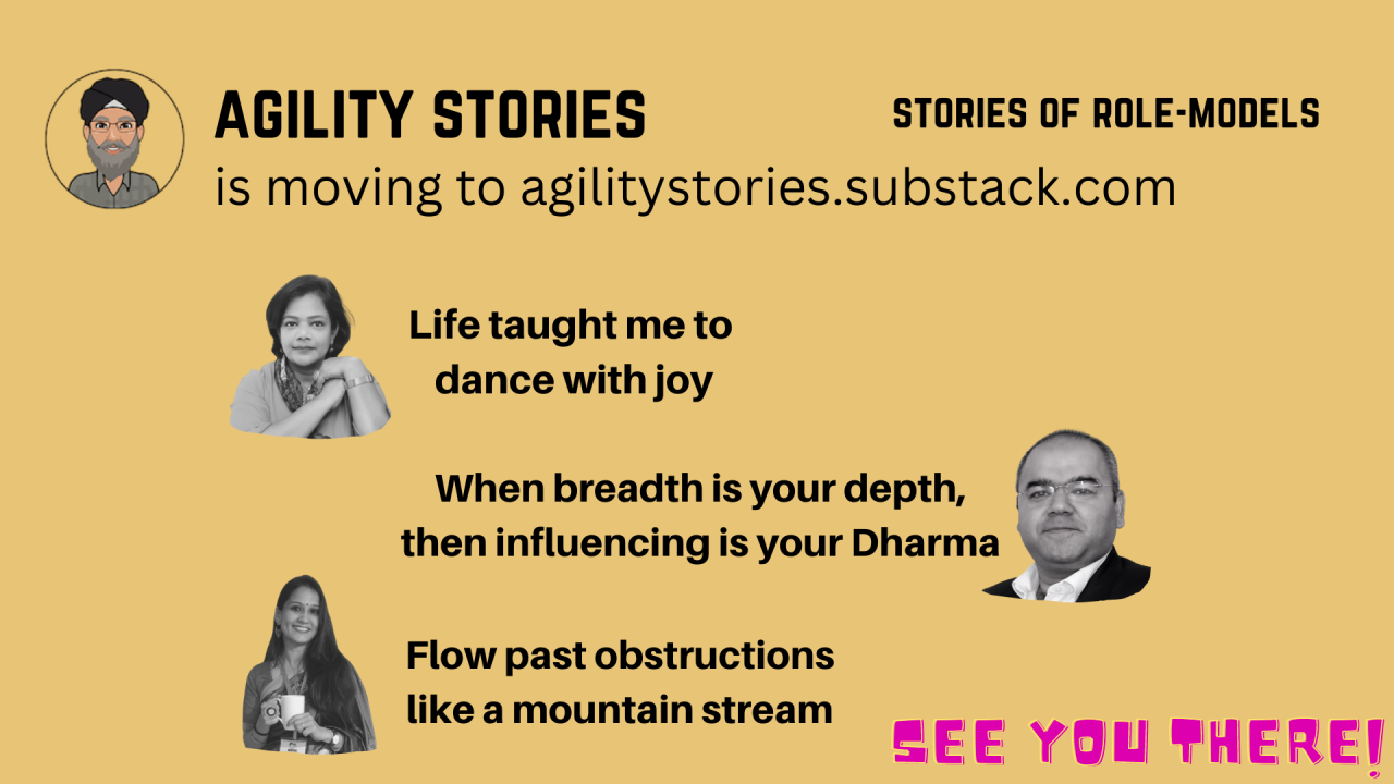 Please re-subscribe me on agilitystories.substack.com