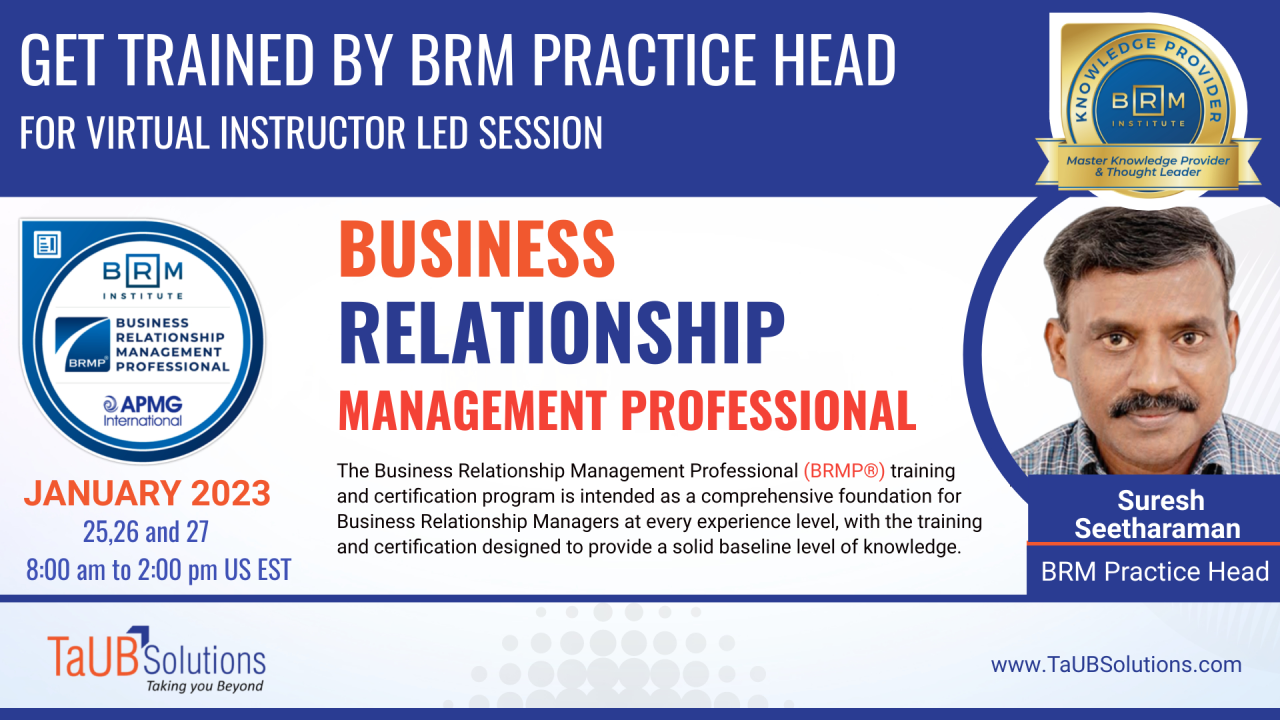 BRMP Training and Certification LinkedIn BRMP Training and Certification LinkedIn