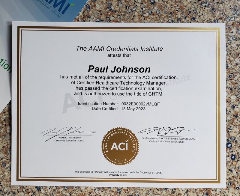 Paul A Johnson CHTM CBET on LinkedIn: Happy to share that I #39 ve Paul A Johnson CHTM CBET on LinkedIn: Happy to share that I #39 ve
