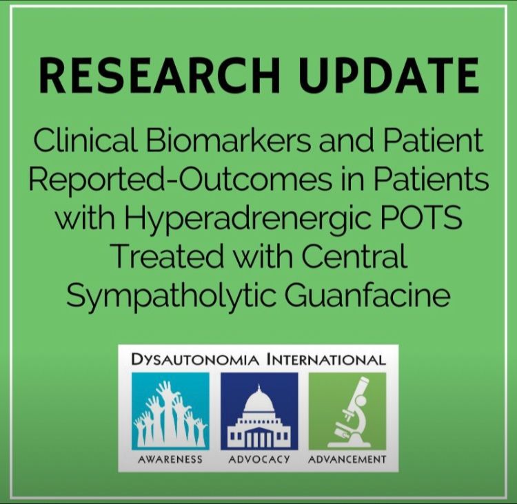 Vanderbilt researchers on guanfacine for hyperadrenergic patients, Pamela  Roff, B.S. posted on the topic