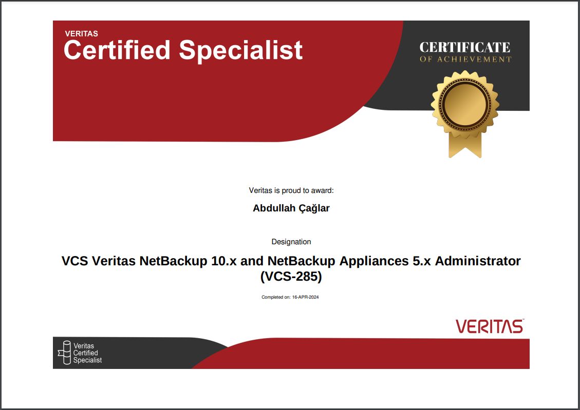 Abdullah Çağlar on LinkedIn: #veritas #netbackup #vcs # Abdullah Çağlar on LinkedIn: #veritas #netbackup #vcs #