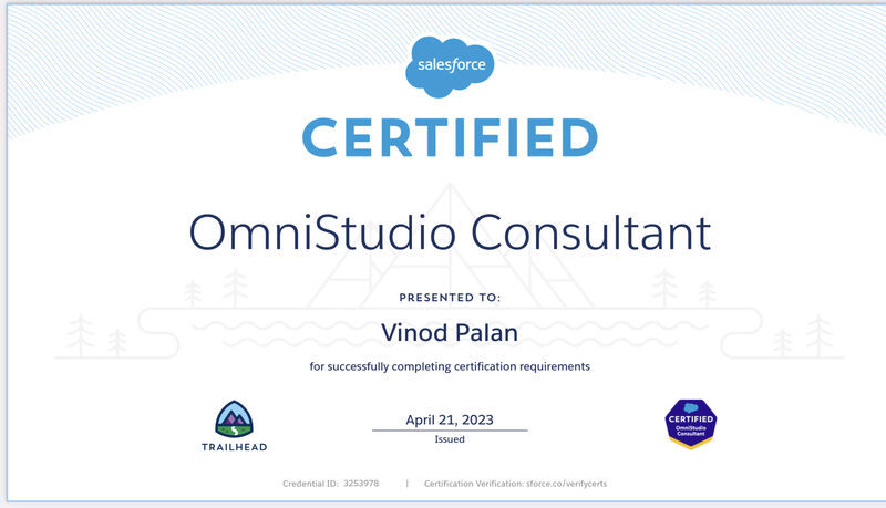 Vinod Palan on LinkedIn: Passed Omnistudio Consultant Exam Vinod Palan on LinkedIn: Passed Omnistudio Consultant Exam