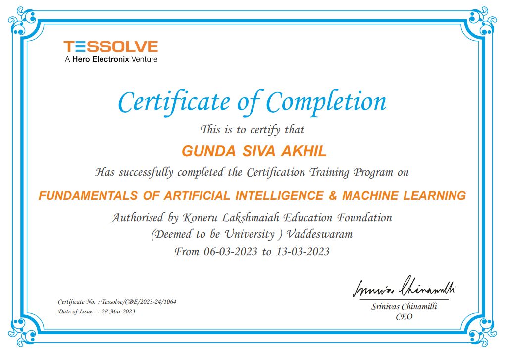Siva Akhil Gunda on LinkedIn: #ai #machinelearning #certification # Siva Akhil Gunda on LinkedIn: #ai #machinelearning #certification #