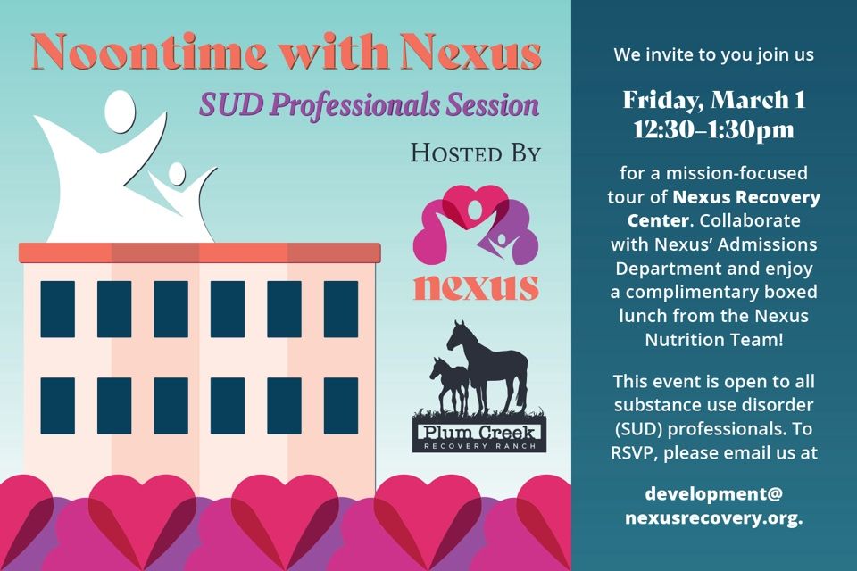 Taylor Anne Ramsey on LinkedIn: Please join me at Nexus Recovery Center ...