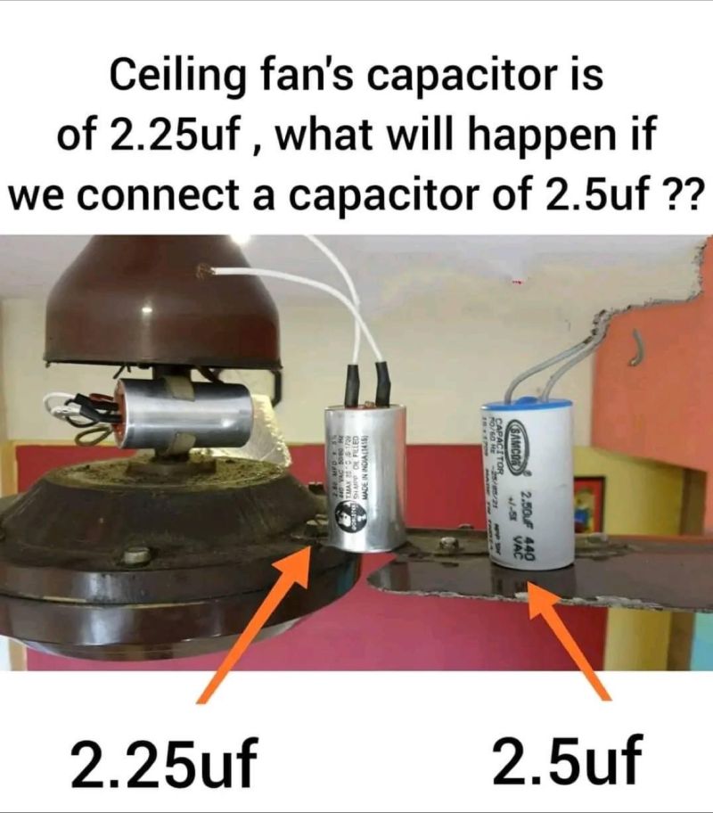 Ceiling Fan Capacitor With A Higher Uf