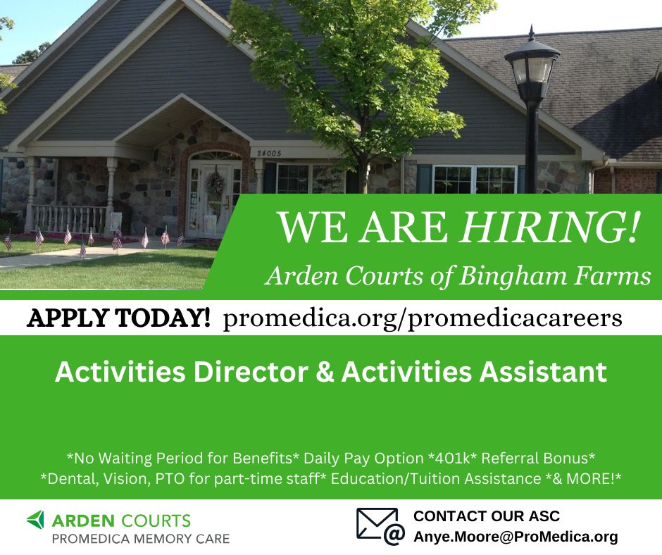 Kyra Jackman on LinkedIn: Arden Courts Bingham Farms is hiring Kyra Jackman on LinkedIn: Arden Courts Bingham Farms is hiring