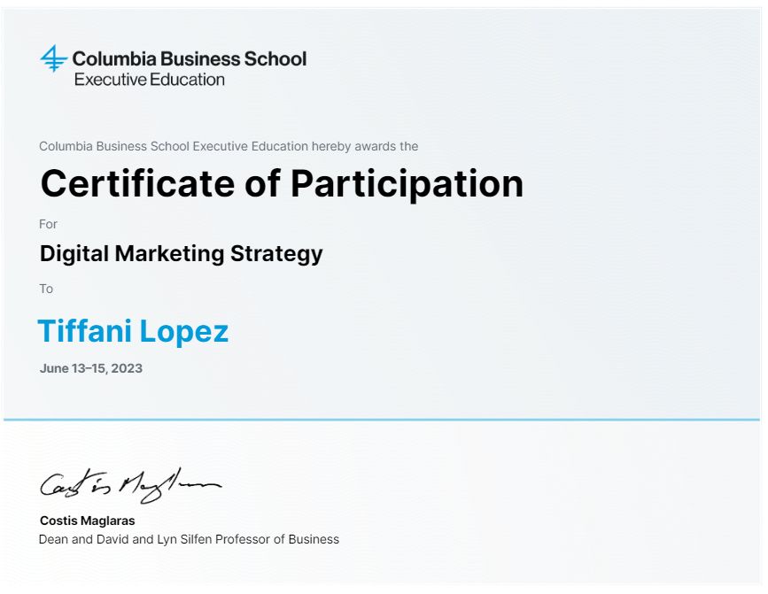Tiffani Lopez RVT MBA on LinkedIn: I #39 m excited to share that I #39 ve Tiffani Lopez RVT MBA on LinkedIn: I #39 m excited to share that I #39 ve