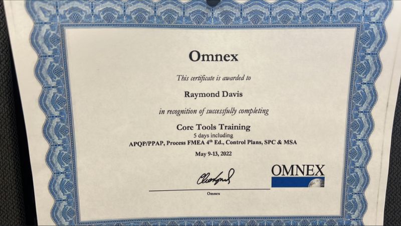 Raymond Davis Jr on LinkedIn: Core Tools Certification Raymond Davis Jr on LinkedIn: Core Tools Certification