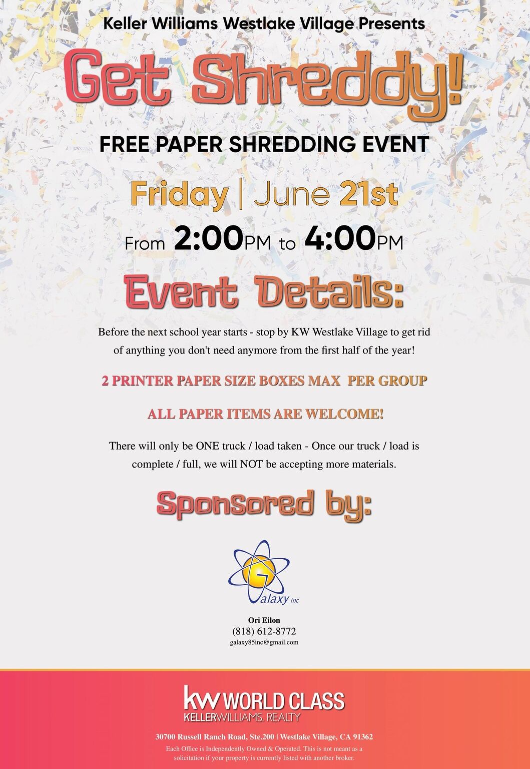 Orna Eilon on LinkedIn: Get Shreddy Free Paper Shredding Event Join us Orna Eilon on LinkedIn: Get Shreddy Free Paper Shredding Event Join us