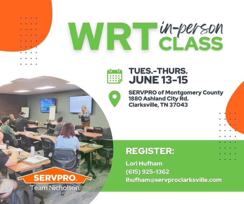 SERVPRO® Team Nicholson on LinkedIn: Join us for an upcoming WRT SERVPRO® Team Nicholson on LinkedIn: Join us for an upcoming WRT
