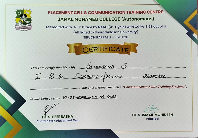 SELVA JANA S on LinkedIn: Iam Happy to share my communication class SELVA JANA S on LinkedIn: Iam Happy to share my communication class