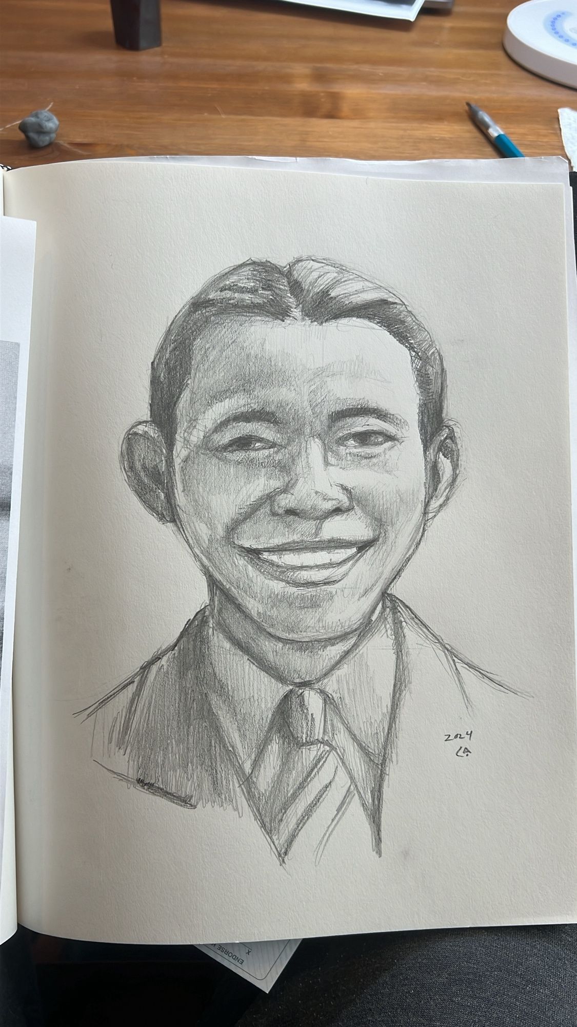 Carl Angel on LinkedIn: The completed sketch of Pedro Flores from this ...