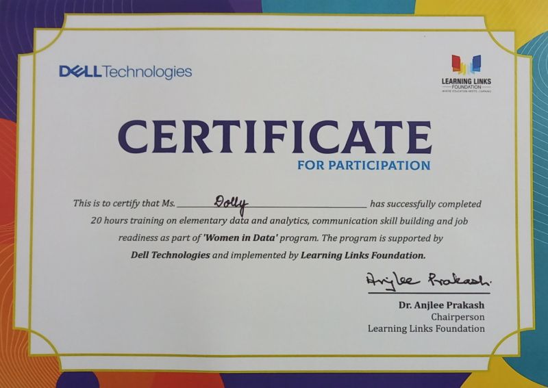I earned a data analytics certificate from Learning Links Foundation I earned a data analytics certificate from Learning Links Foundation