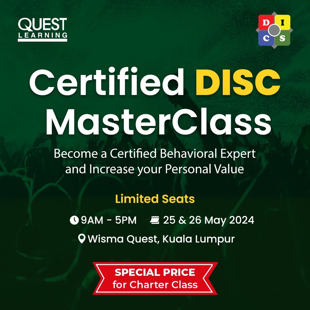 QUEST Learning Sdn Bhd on LinkedIn: #questlearning #discmasterclass