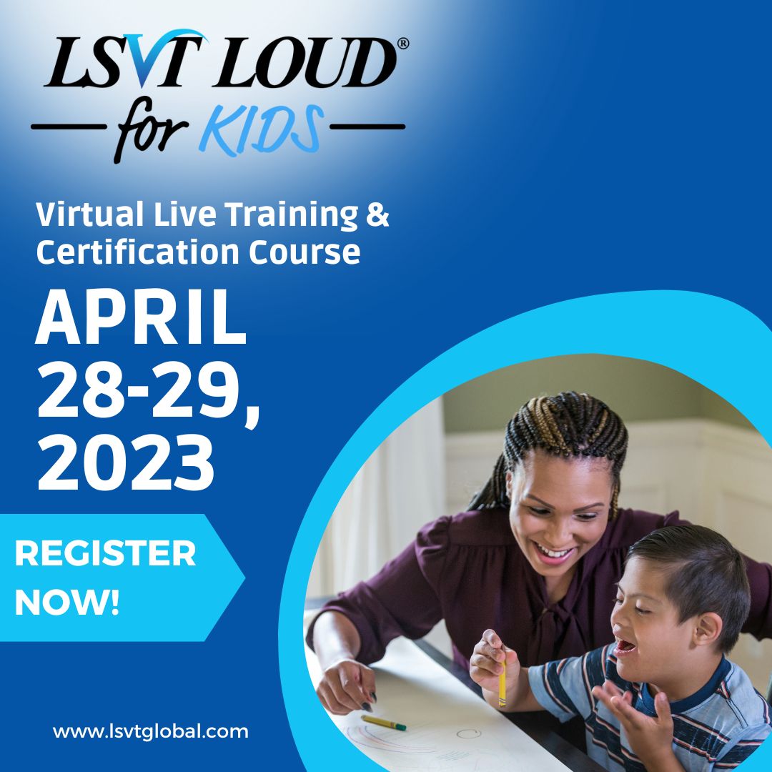 LSVT Global Inc on LinkedIn: Our next LSVT LOUD for KIDS Training LSVT Global Inc on LinkedIn: Our next LSVT LOUD for KIDS Training