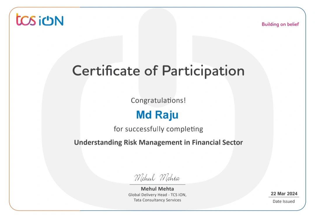 Md Raju on LinkedIn: Excited to share that I #39 ve earned my certificate Md Raju on LinkedIn: Excited to share that I #39 ve earned my certificate