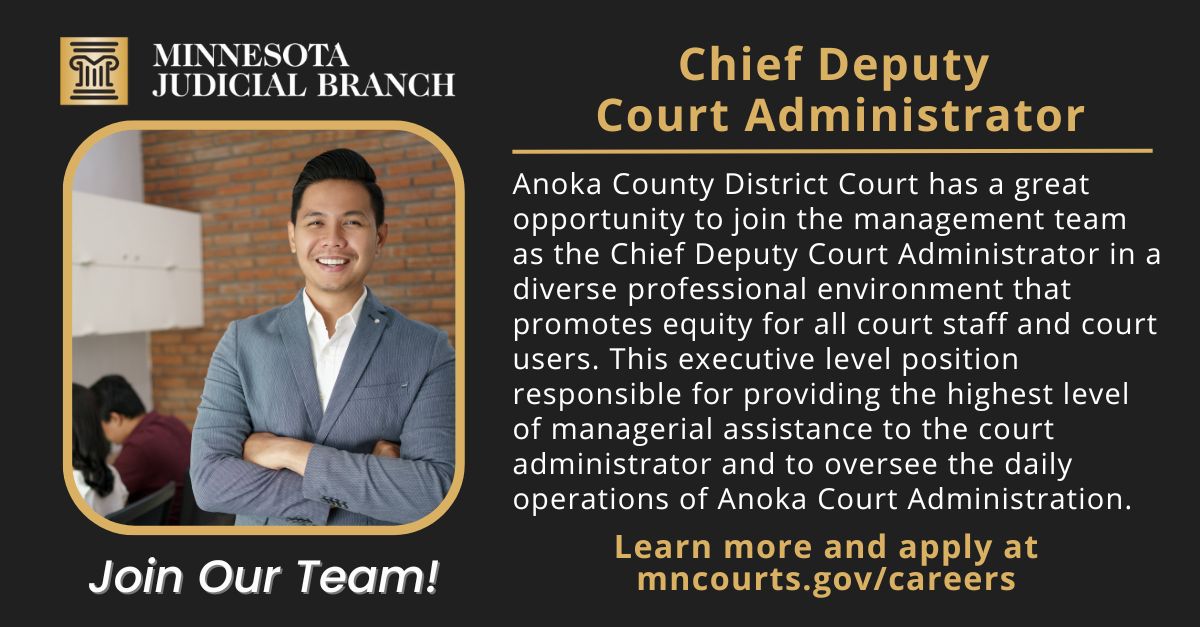 Minnesota Judicial Branch on LinkedIn: We are hiring Anoka County Minnesota Judicial Branch on LinkedIn: We are hiring Anoka County