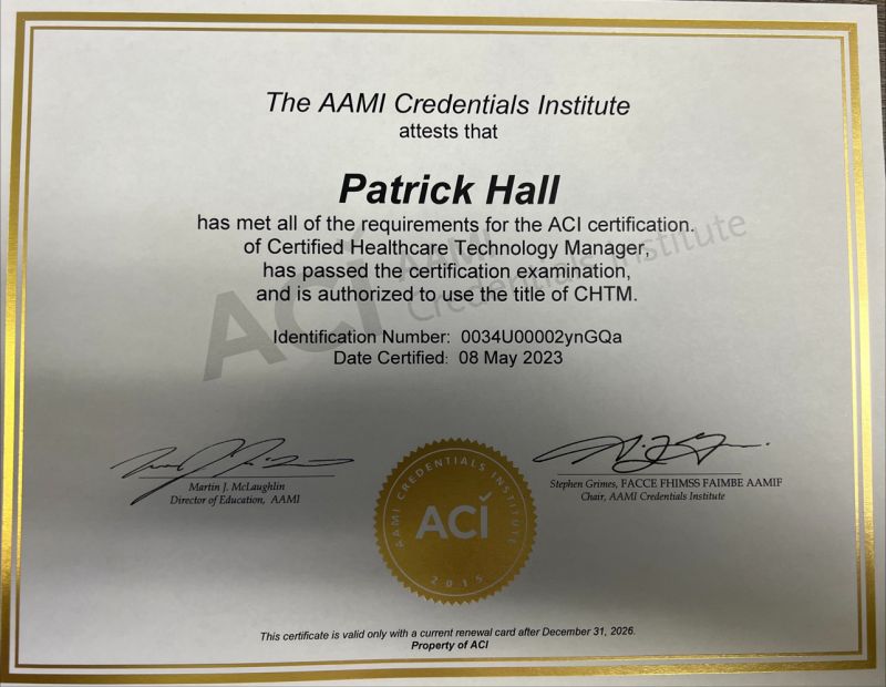 Patrick Hall CHTM on LinkedIn: Happy to share that I #39 ve successfully Patrick Hall CHTM on LinkedIn: Happy to share that I #39 ve successfully