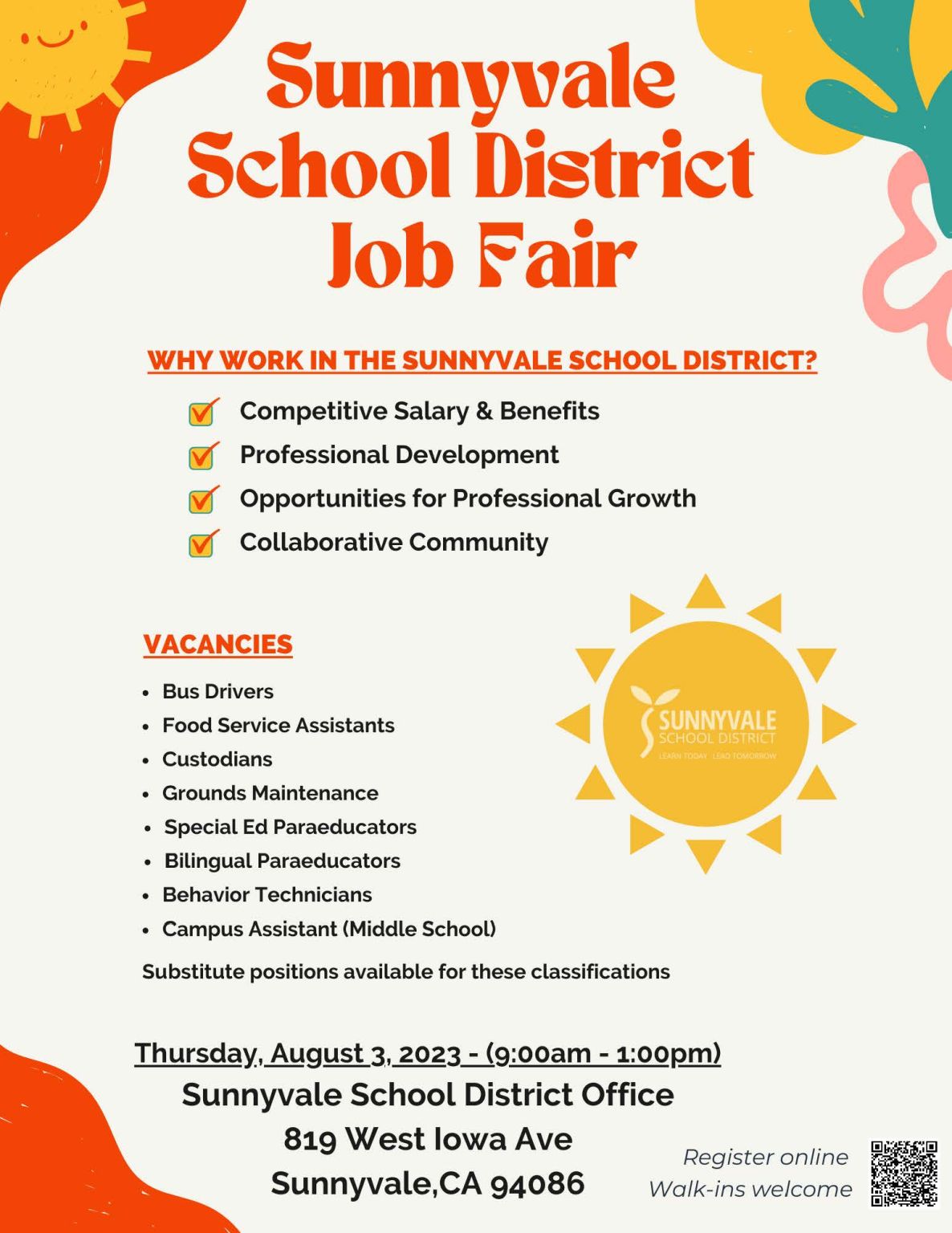 Sunnyvale School District on LinkedIn: #jobalerts Sunnyvale School District on LinkedIn: #jobalerts