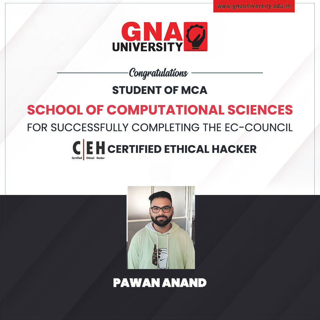 GNA University on LinkedIn: #gna #gucampus #certification #mca #student GNA University on LinkedIn: #gna #gucampus #certification #mca #student