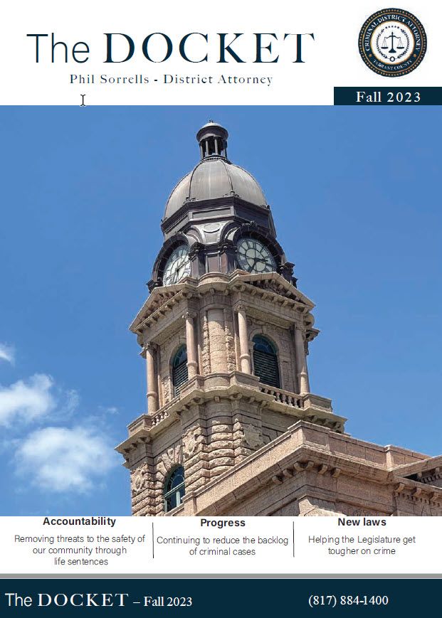 Tarrant County Criminal District Attorney Phil Sorrells on LinkedIn Tarrant County Criminal District Attorney Phil Sorrells on LinkedIn