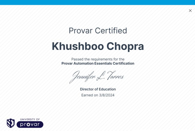 Khushboo Chopra on LinkedIn: I m happy to share that I ve obtained a Khushboo Chopra on LinkedIn: I m happy to share that I ve obtained a