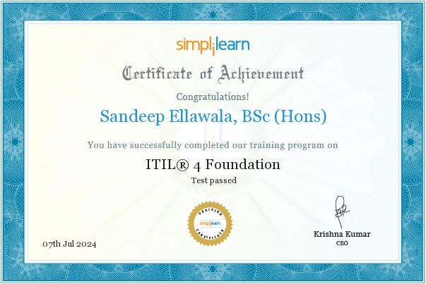Sandeepa Ellawala BSc (Hons) on LinkedIn: ITIL Certification Training Sandeepa Ellawala BSc (Hons) on LinkedIn: ITIL Certification Training