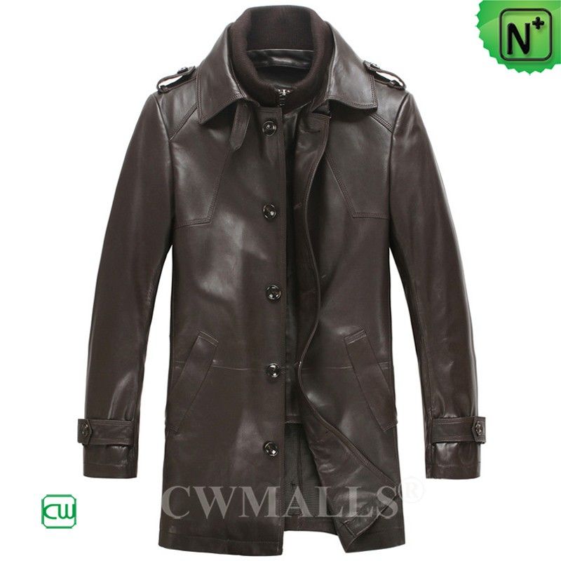 CWMALLS on LinkedIn: CWMALLS® Men's Leather Car Trench Coat with ...