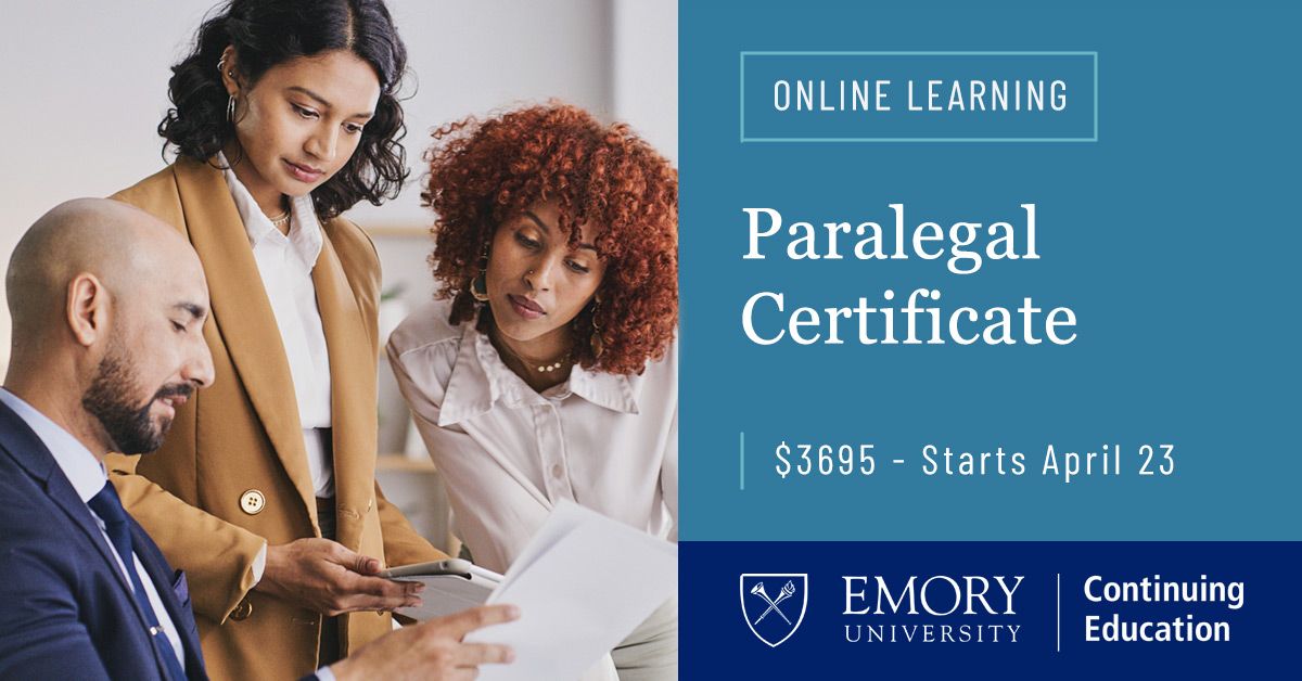 Emory Continuing Education on LinkedIn: Paralegal Certificate Emory Emory Continuing Education on LinkedIn: Paralegal Certificate Emory