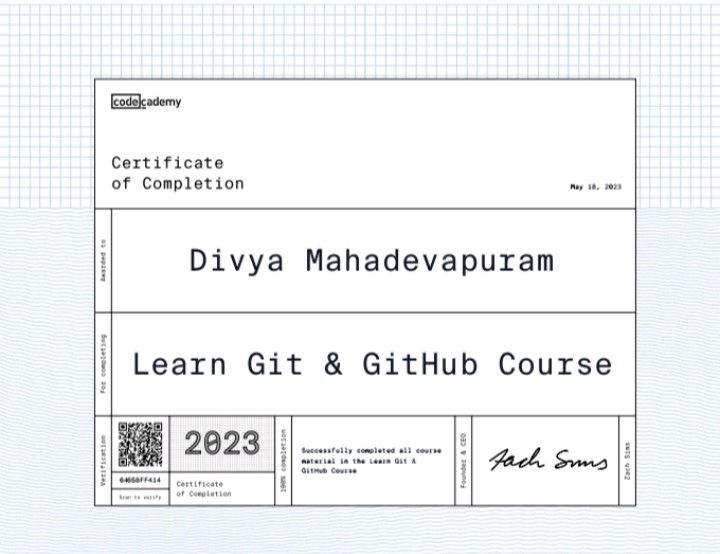 Mahadevapuram Divya on LinkedIn: Iam Happy to share that I have Mahadevapuram Divya on LinkedIn: Iam Happy to share that I have