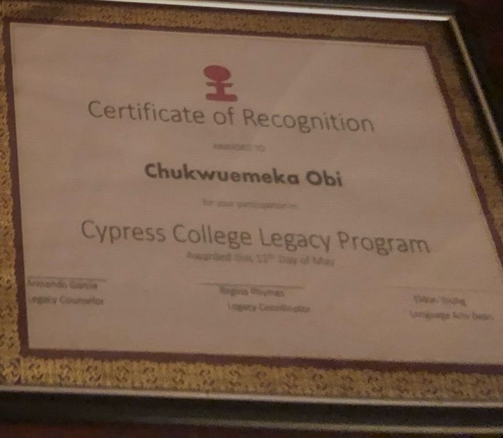 Emeka Obi on LinkedIn: Cypress college Legacy Program Emeka Obi on LinkedIn: Cypress college Legacy Program