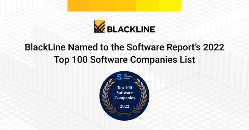 BlackLine on LinkedIn: BlackLine Named to the Software Report's 2022 Top  100 Software Companies…