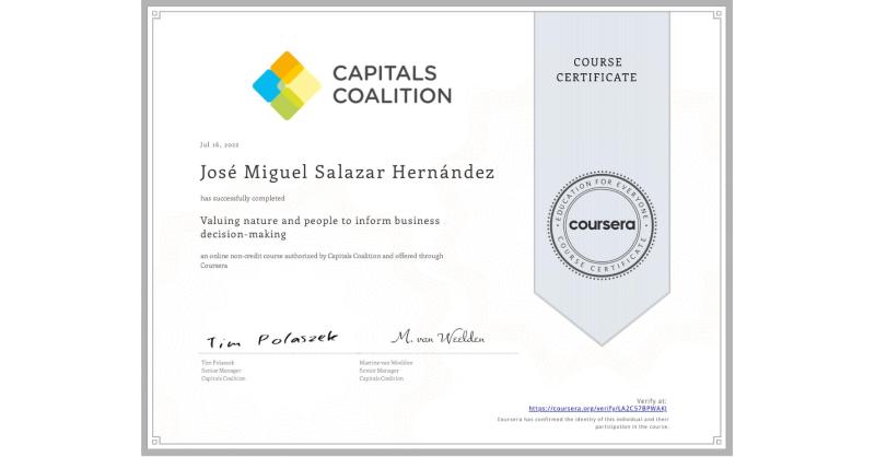 José Miguel Salazar 沙米格 CESGA® on LinkedIn: Completion Certificate for José Miguel Salazar 沙米格 CESGA® on LinkedIn: Completion Certificate for