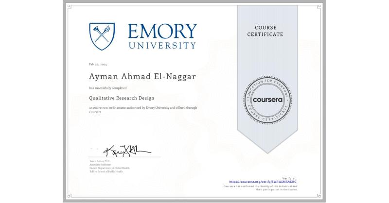 Ayman El Naggar on LinkedIn: Completion Certificate for Qualitative Ayman El Naggar on LinkedIn: Completion Certificate for Qualitative