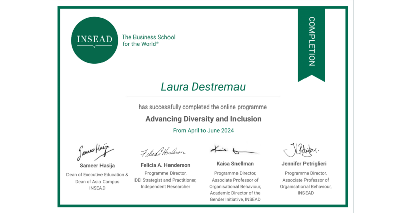 Laura Destrémau on LinkedIn: INSEAD Advancing Diversity and Inclusion Laura Destrémau on LinkedIn: INSEAD Advancing Diversity and Inclusion