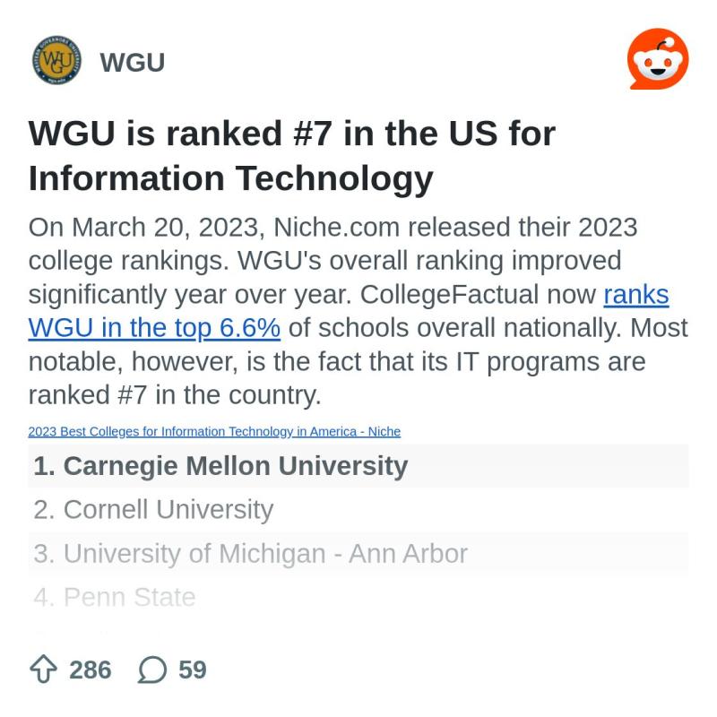 Curt Carpenter B S Information Technology on LinkedIn: r/WGU on Curt Carpenter B S Information Technology on LinkedIn: r/WGU on