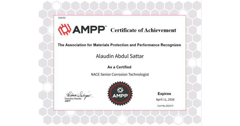 A S Alaudin on LinkedIn: NACE Senior Corrosion Technologist • Alaudin A S Alaudin on LinkedIn: NACE Senior Corrosion Technologist • Alaudin