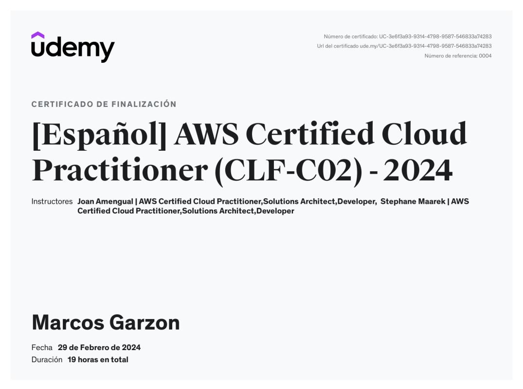 Udemy Course Completion Certificate Marcos Alejandro Garzon Diaz Udemy Course Completion Certificate Marcos Alejandro Garzon Diaz