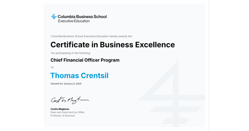 Emeritus: Senior Executive Program: Chief Financial Officer • Thomas Emeritus: Senior Executive Program: Chief Financial Officer • Thomas